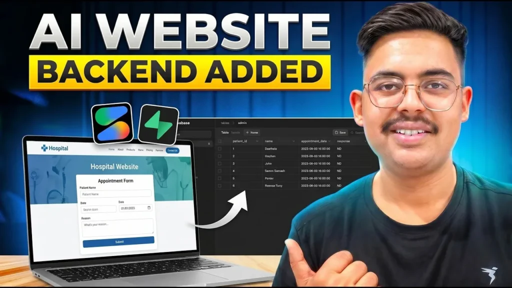 Connect a website to a database - Darsh Jain